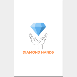 Diamond Hands Hold The Line GME Gamestonks wallstreetbets Stonks. Posters and Art